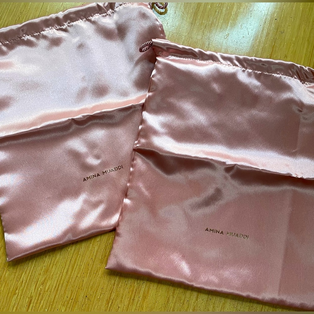 one AMINA MUADDI satin storage shoes dustbag , new